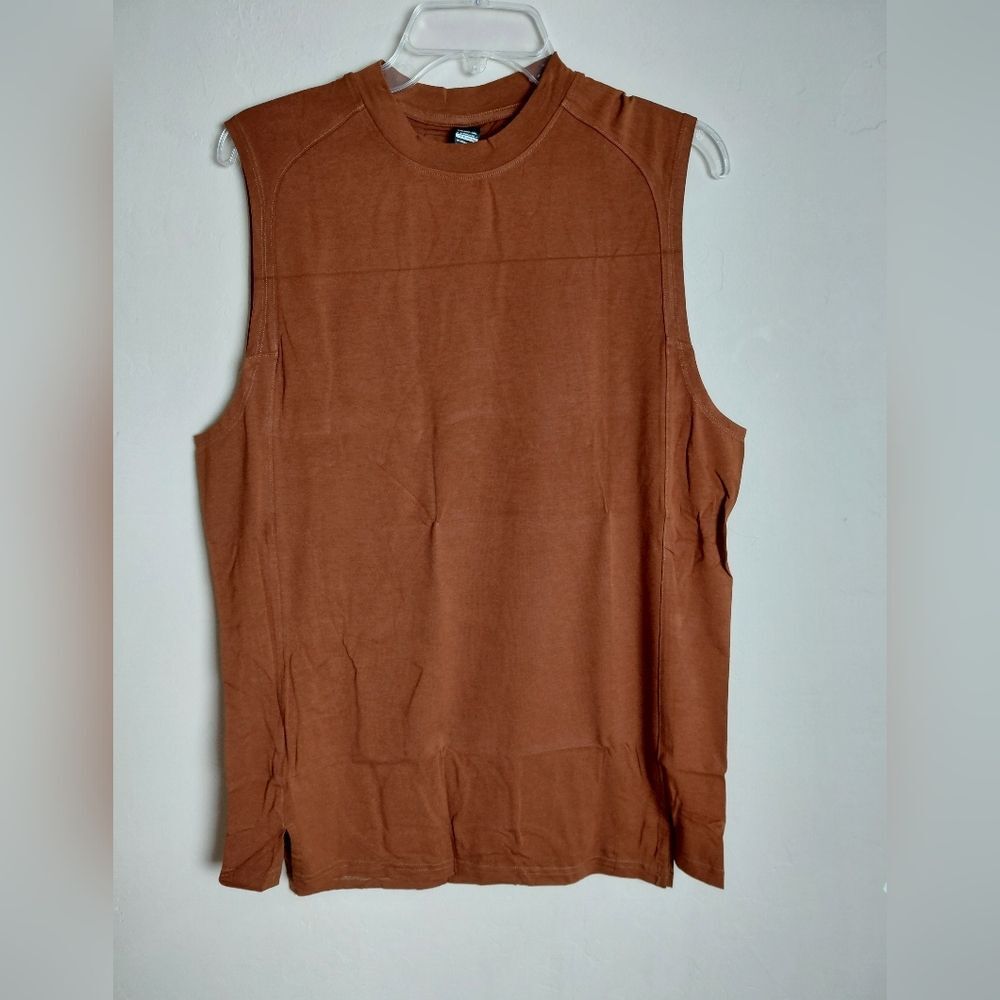 Alphalete Men's Premium Stepped Hem Tank - Mahogany